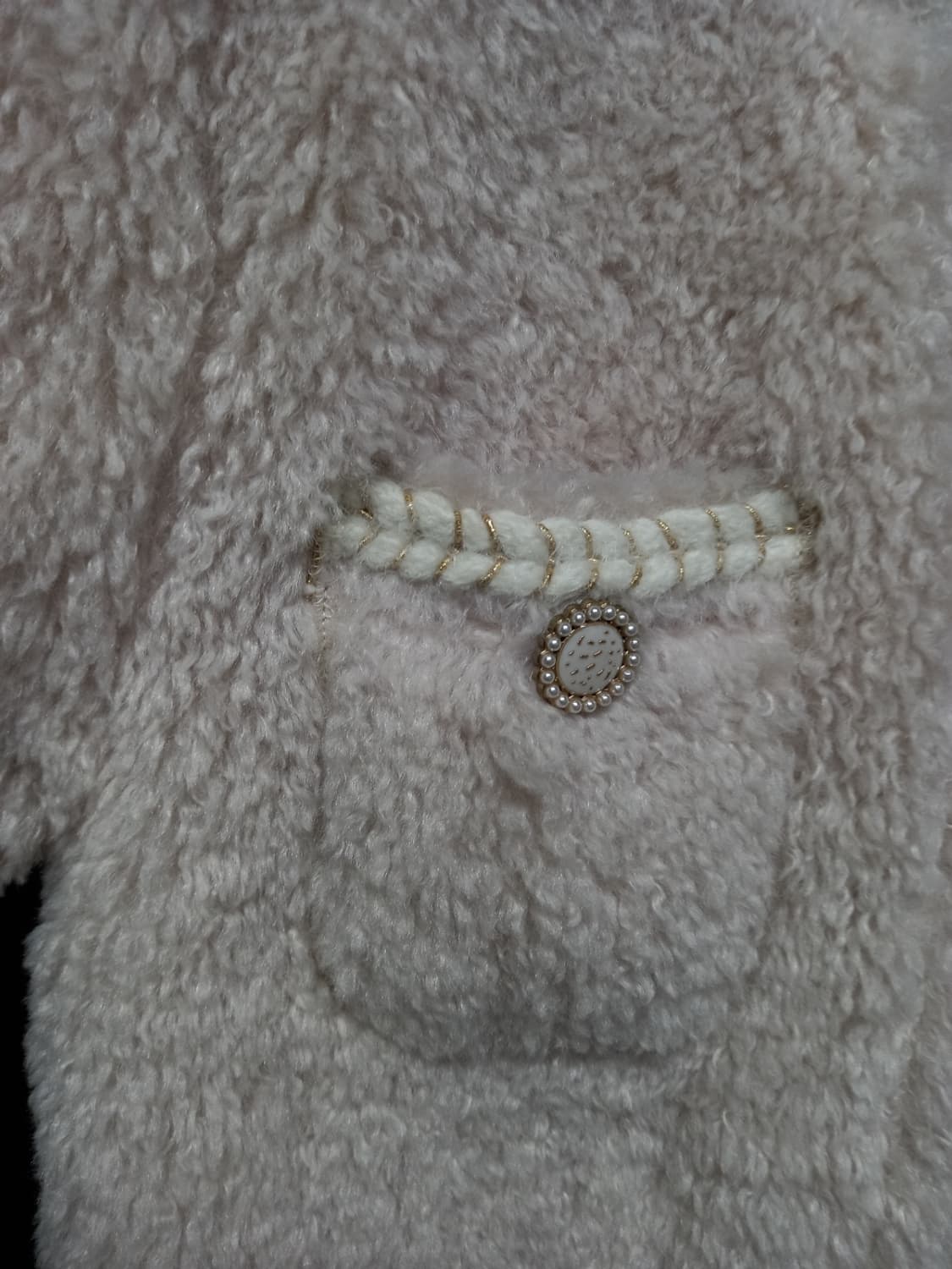 새 DEAR 디어 부클비숑 무스탕 자켓코트 F 33-66 상품이미지7