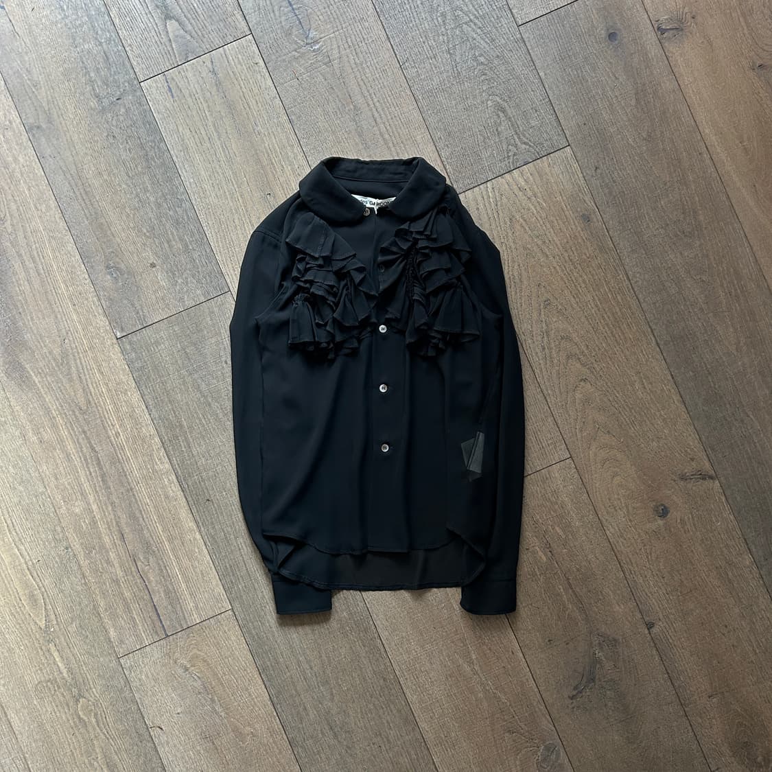 Double Ruffle Sheer Blouse 상품이미지1