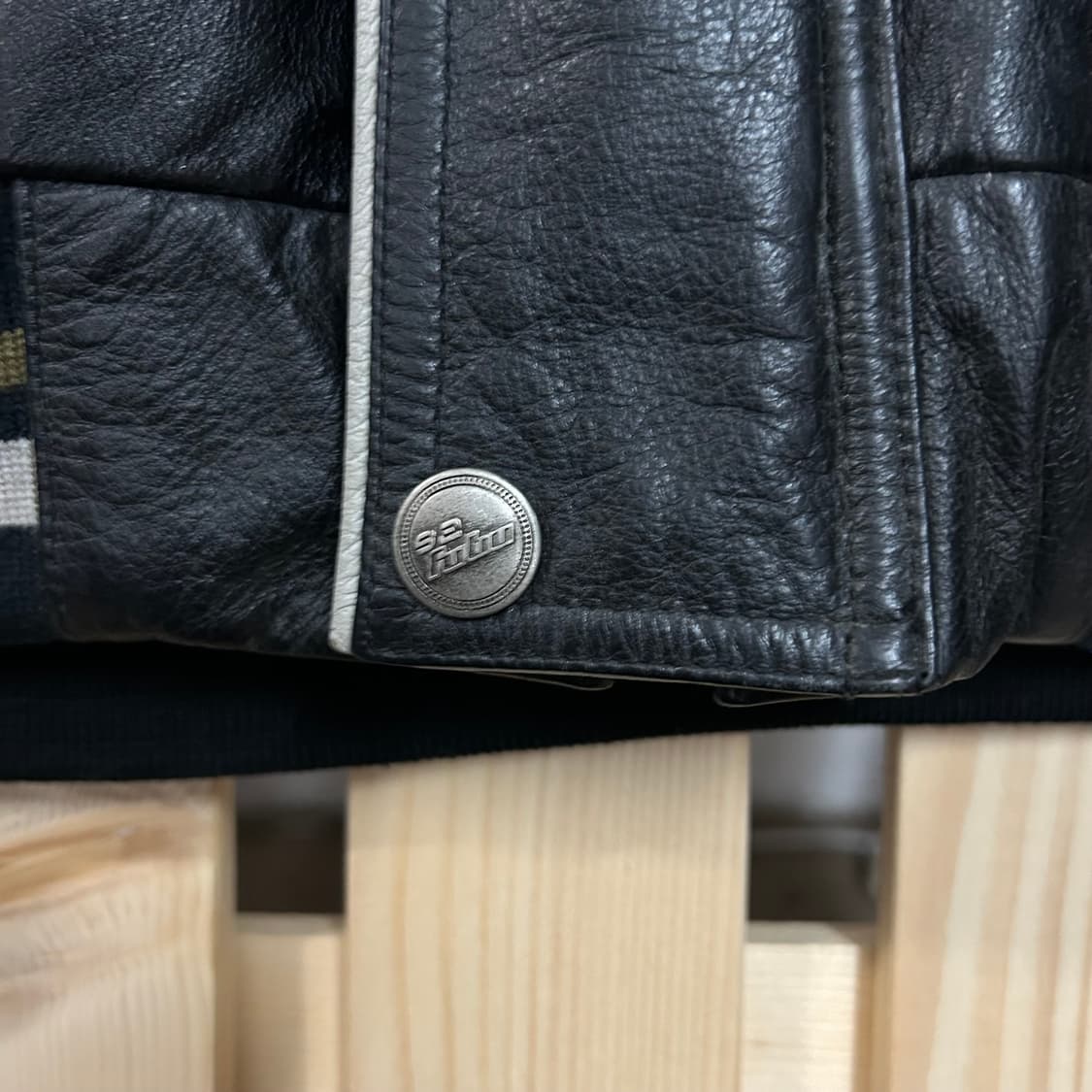 (L) FuBu 90s푸부 가죽 바시티 자켓 상품이미지7