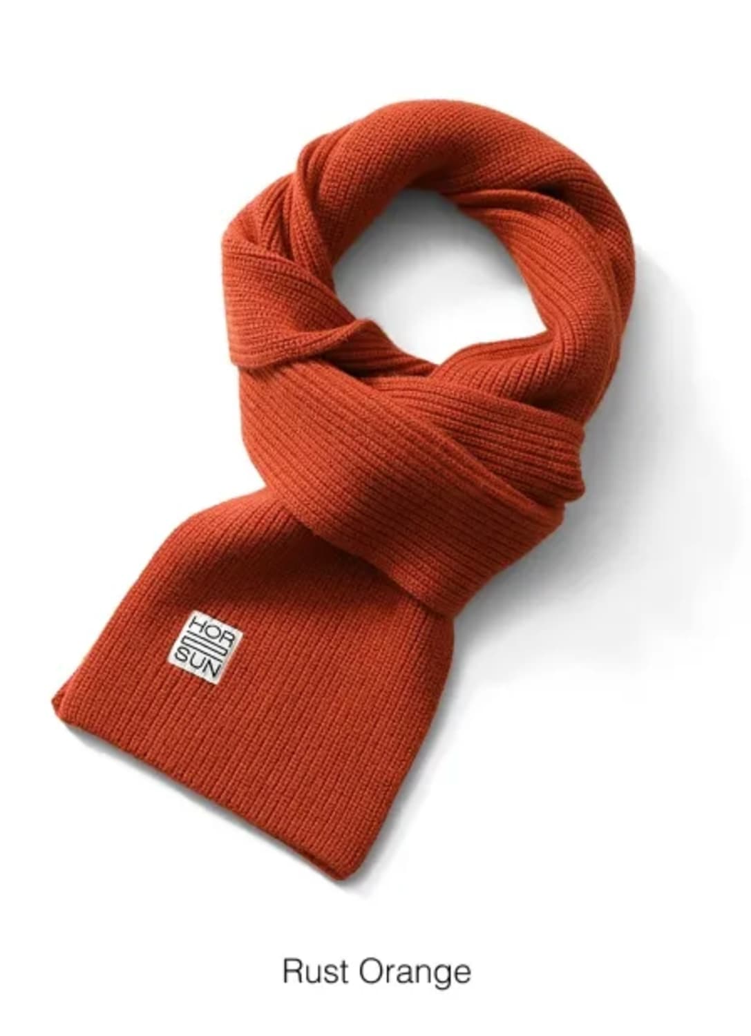홀리선 스키프 슈퍼파인 울 니트 립 머플러 러스트 오렌지 상품이미지1