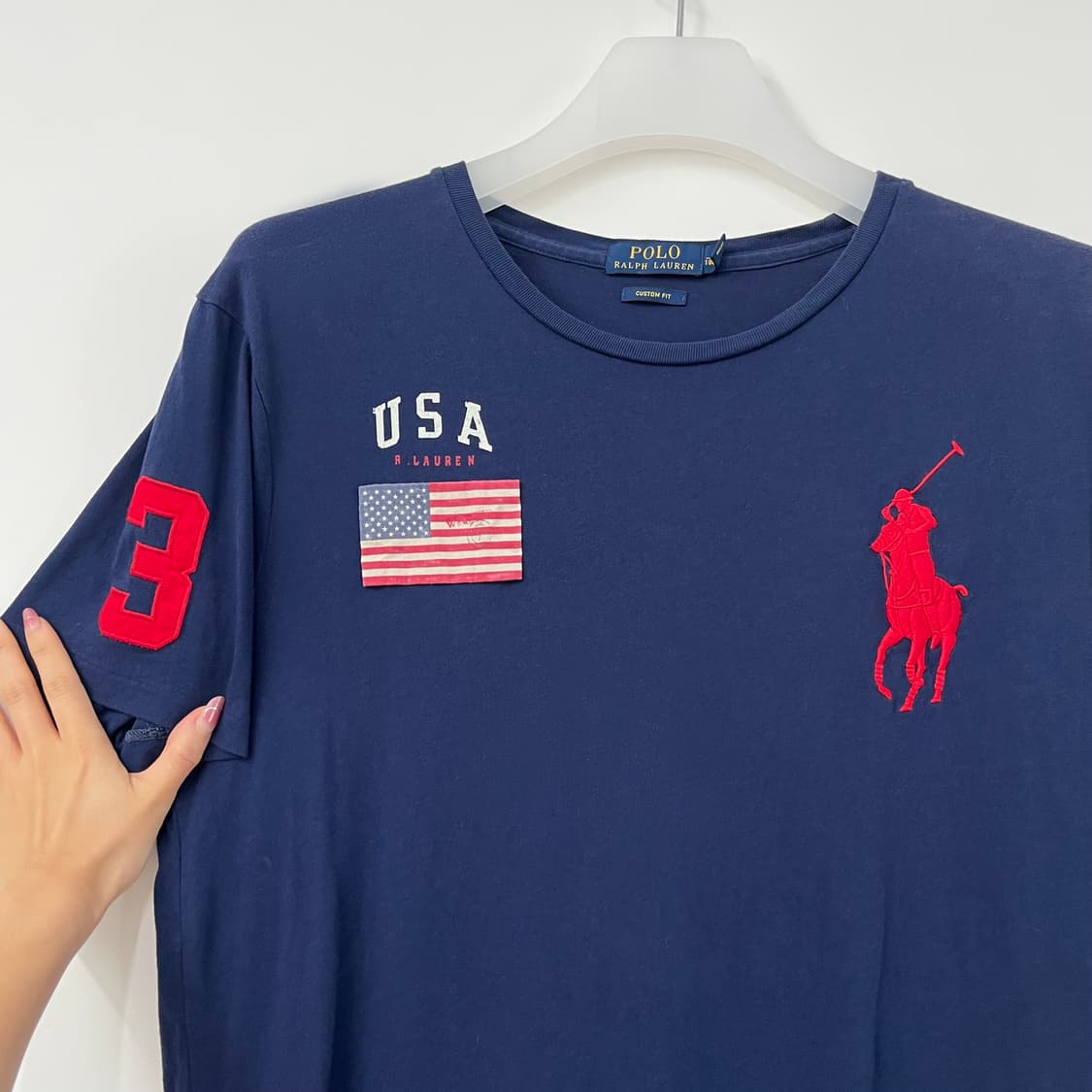 폴로 랄프로렌 USA 성조기 빅포니 네이비 반팔 티셔츠 상품이미지4