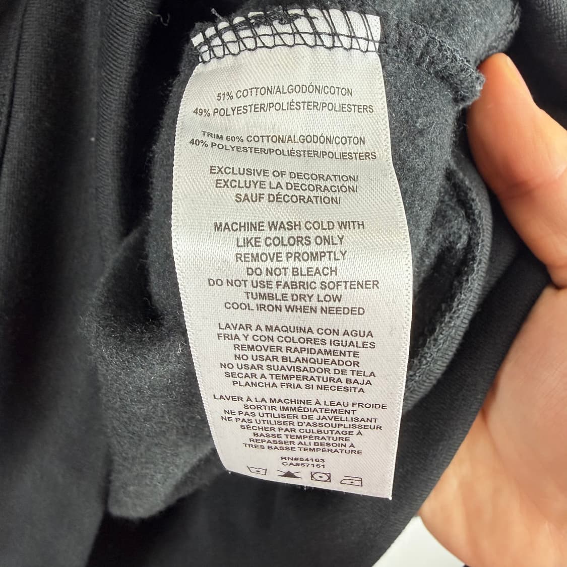 (M) 타미힐피거 크롭 후드 티 블랙 상품이미지4