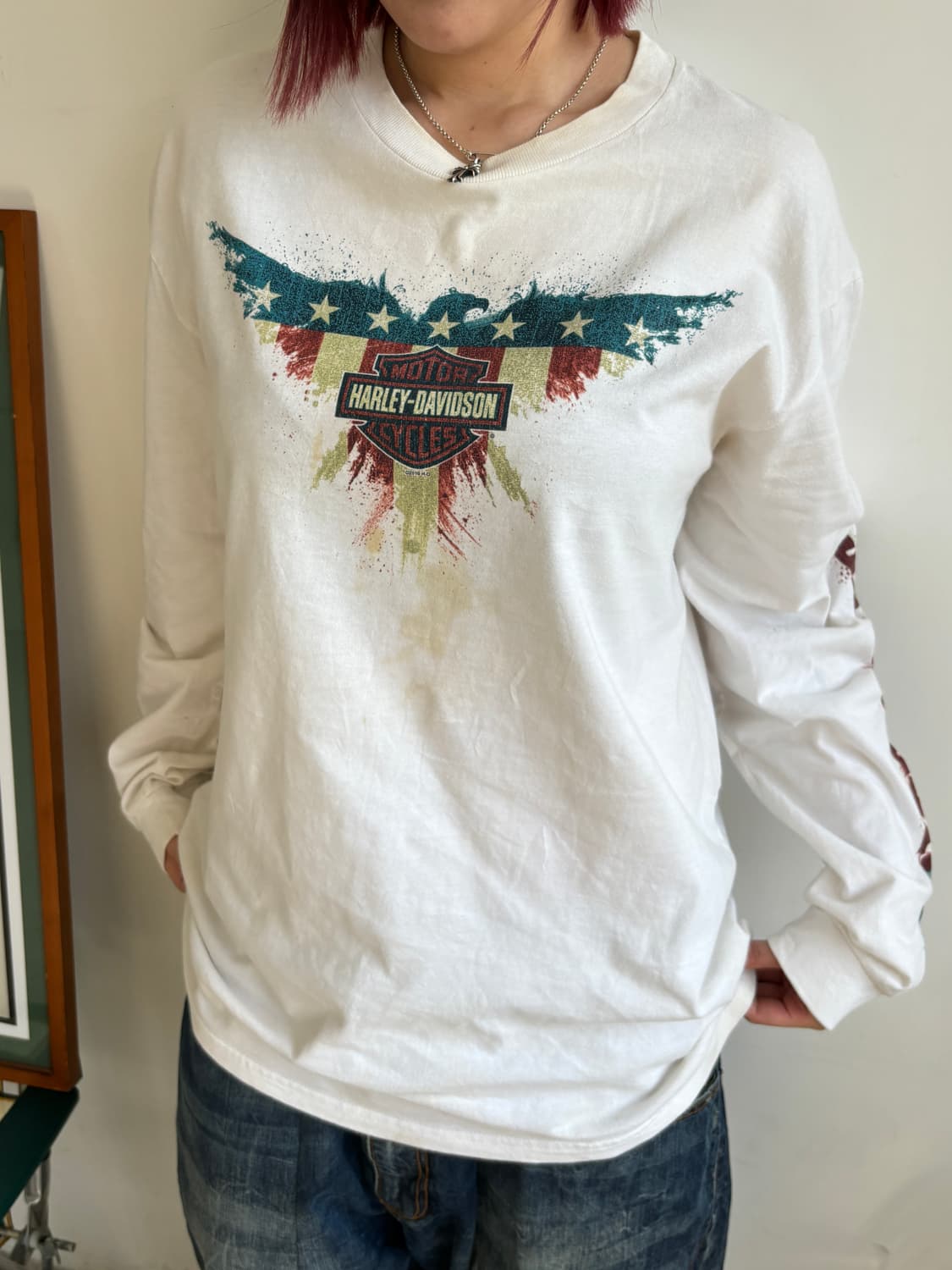 90’s Harley-Davidson 이글 그래픽 롱슬리브 상품이미지3
