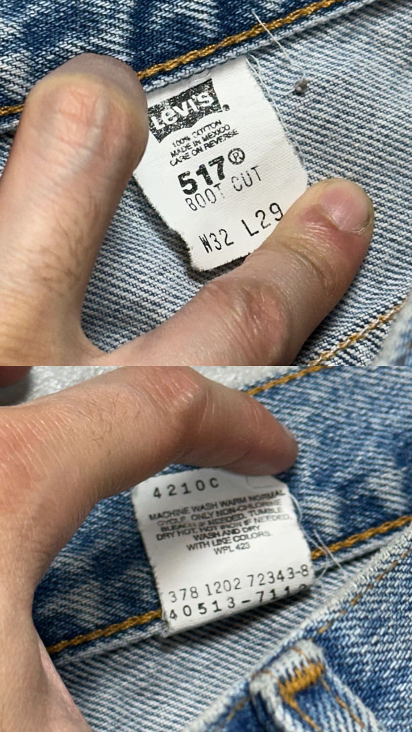 90's USA Made 리바이스 517 부츠컷 플레어진 상품이미지9