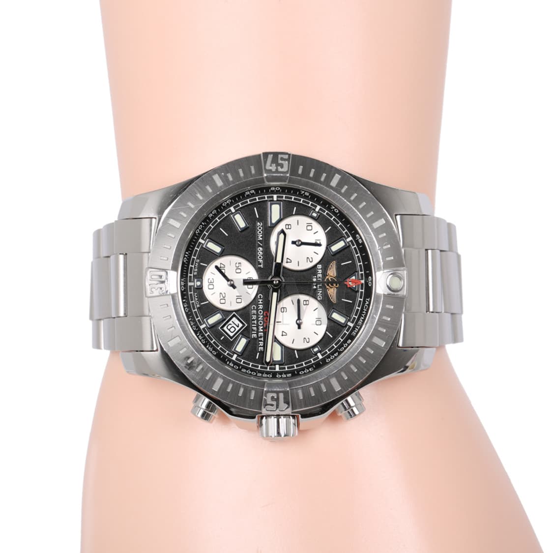 브라이틀링 콜트 크로노그래프 워치 스틸시계 44mm A73388 보증서 상품이미지8