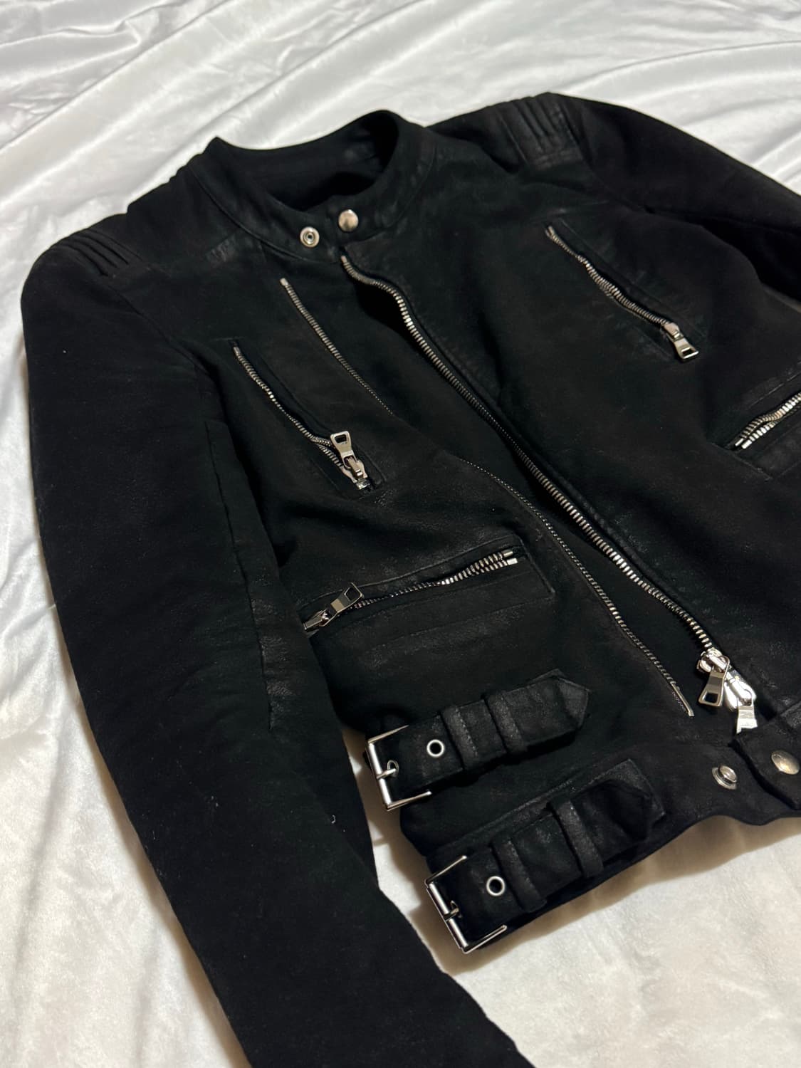 Balmain Waxed moleskin rider jacket 상품이미지3
