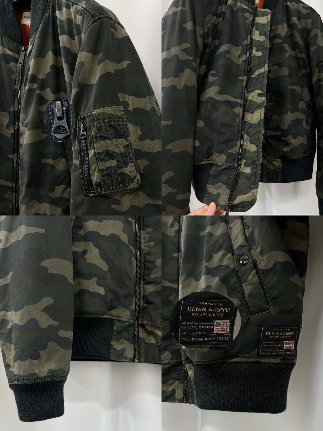 폴로 랄프로렌 BDU 오일클로즈 MA-1 플라이트 보머 자켓 상품이미지7