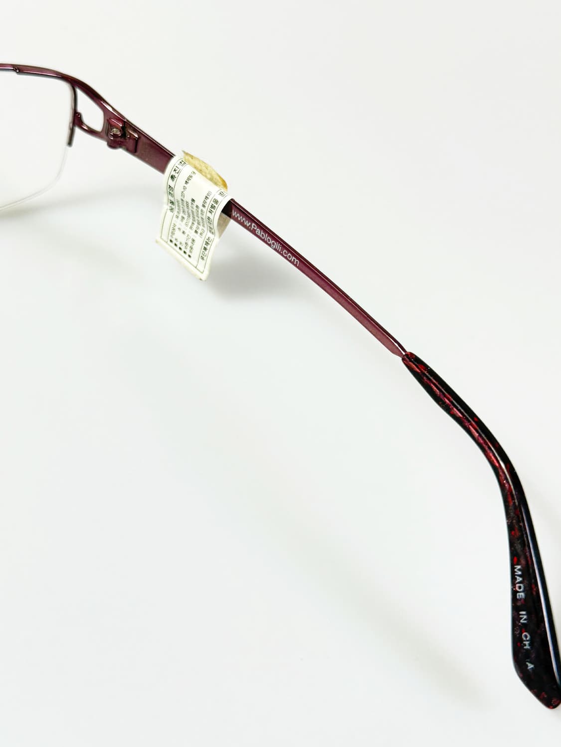 PABLO GILI 반무테 스퀘어 메탈 프레임 빈티지 안경 상품이미지6