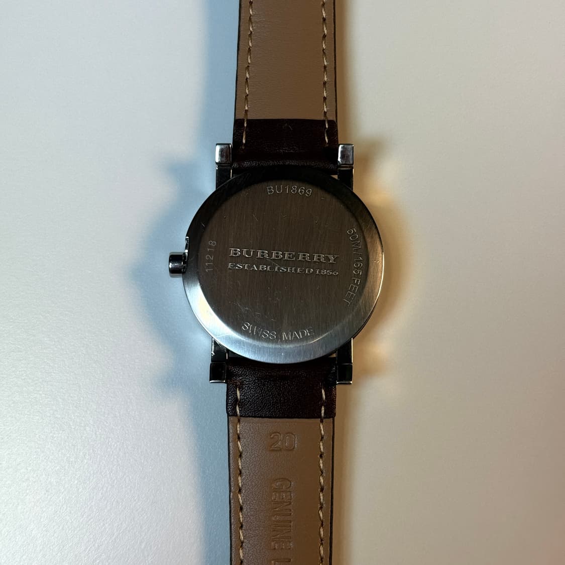 BURBERRY 버버리 실버 다이얼 가죽 시계 상품이미지2