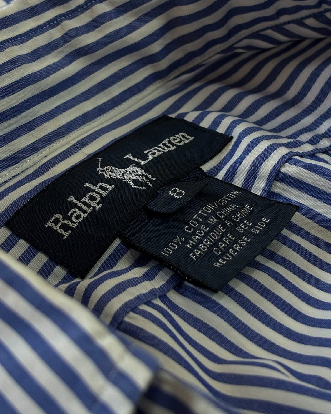 Polo Ralph Lauren 블루 화이트 스트라이프 셔츠 상품이미지3