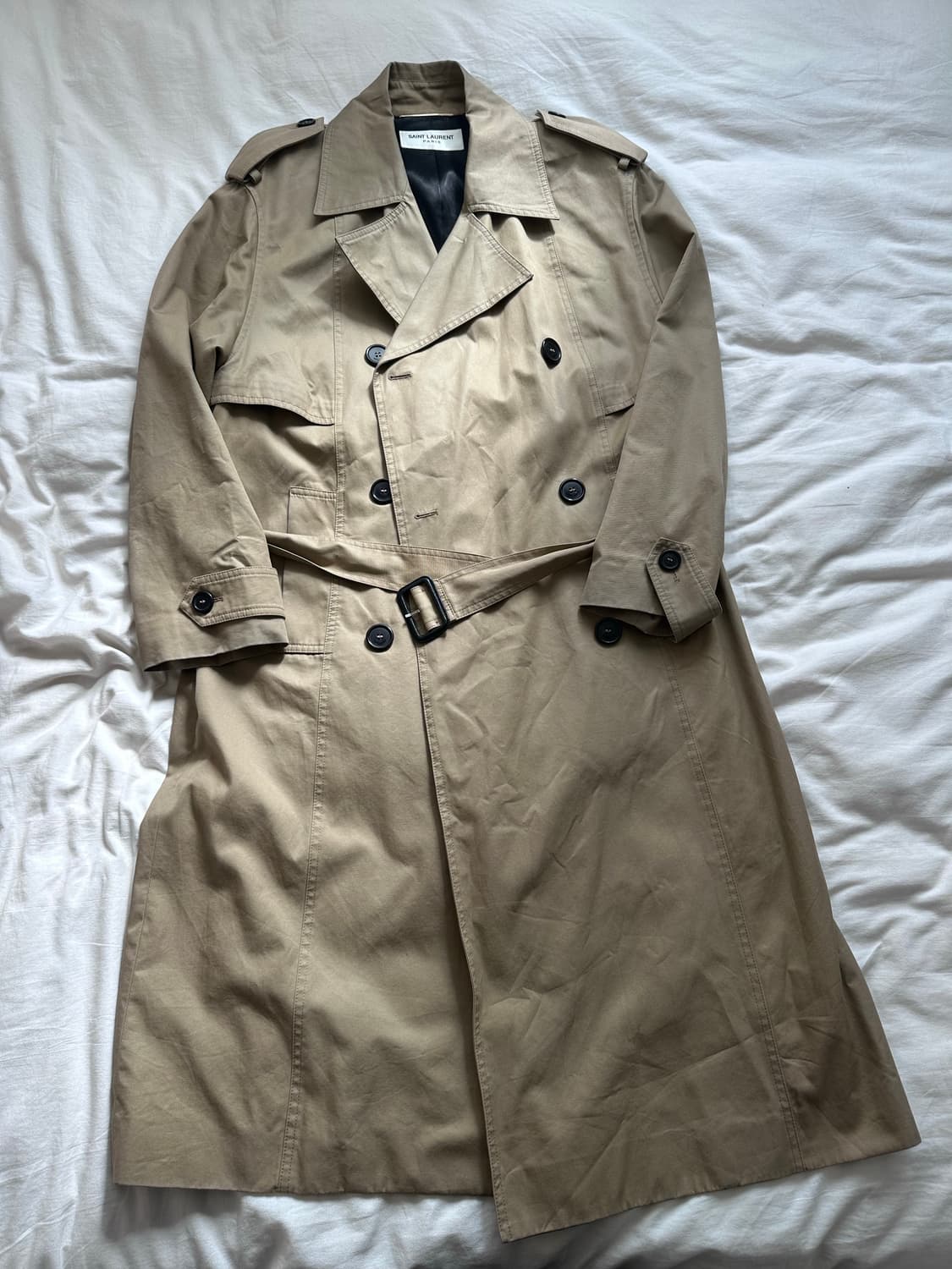 생로랑 Cotton-silk Belted Trench Coat 상품이미지3