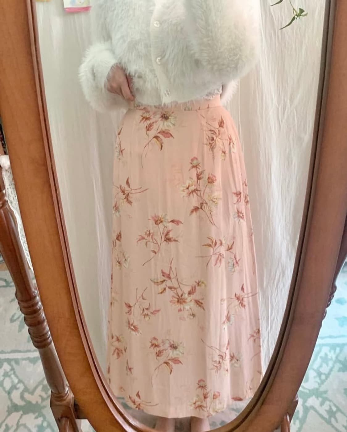 핑크 플라워 롱스커트 상품이미지2