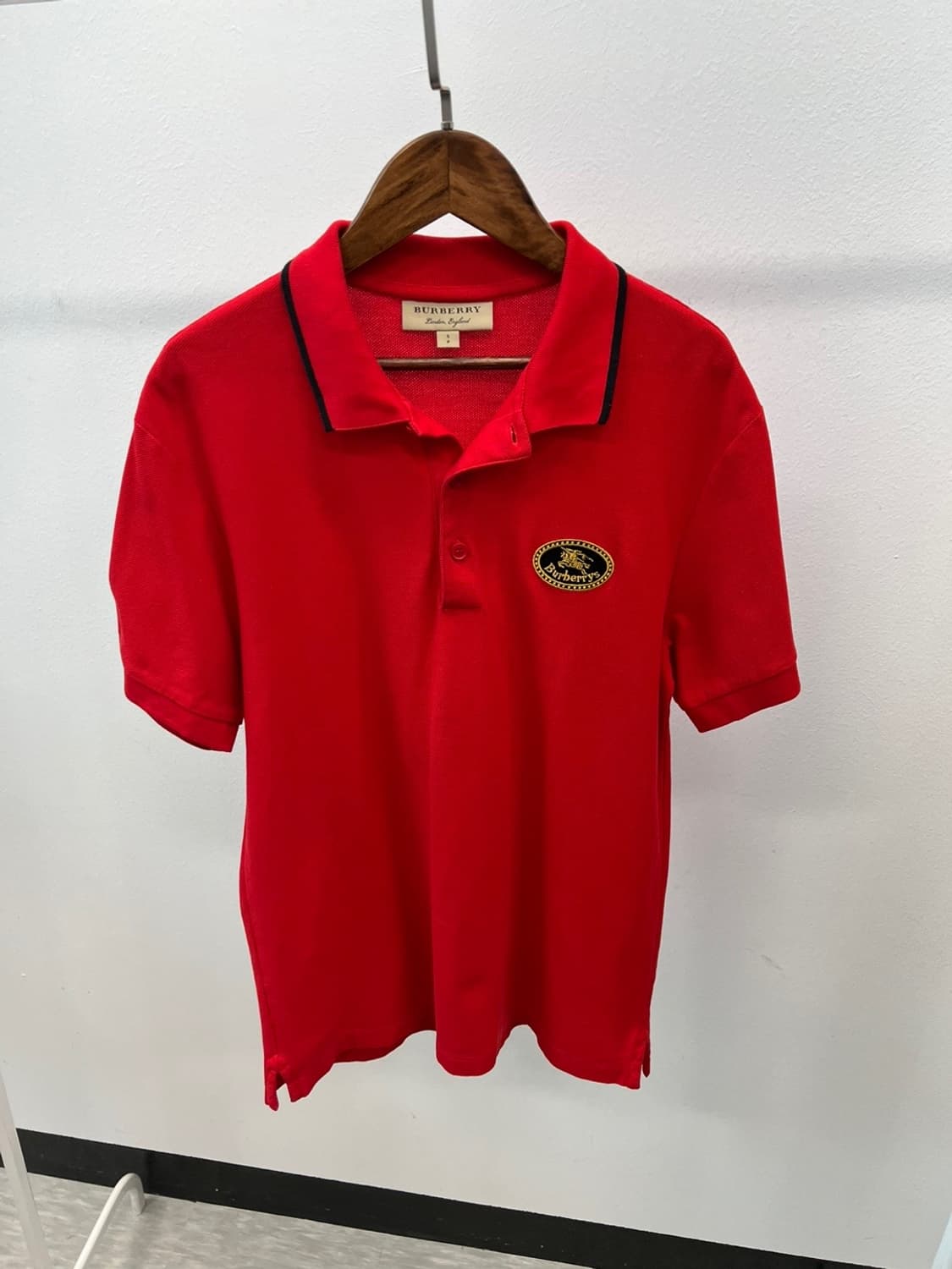 95) 버버리 아카이브 자수 반팔카라티 상품이미지2