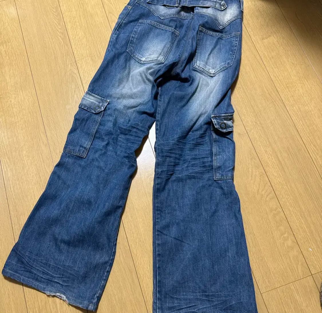 넘버나인 와이드 카고 청바지 3 상품이미지5