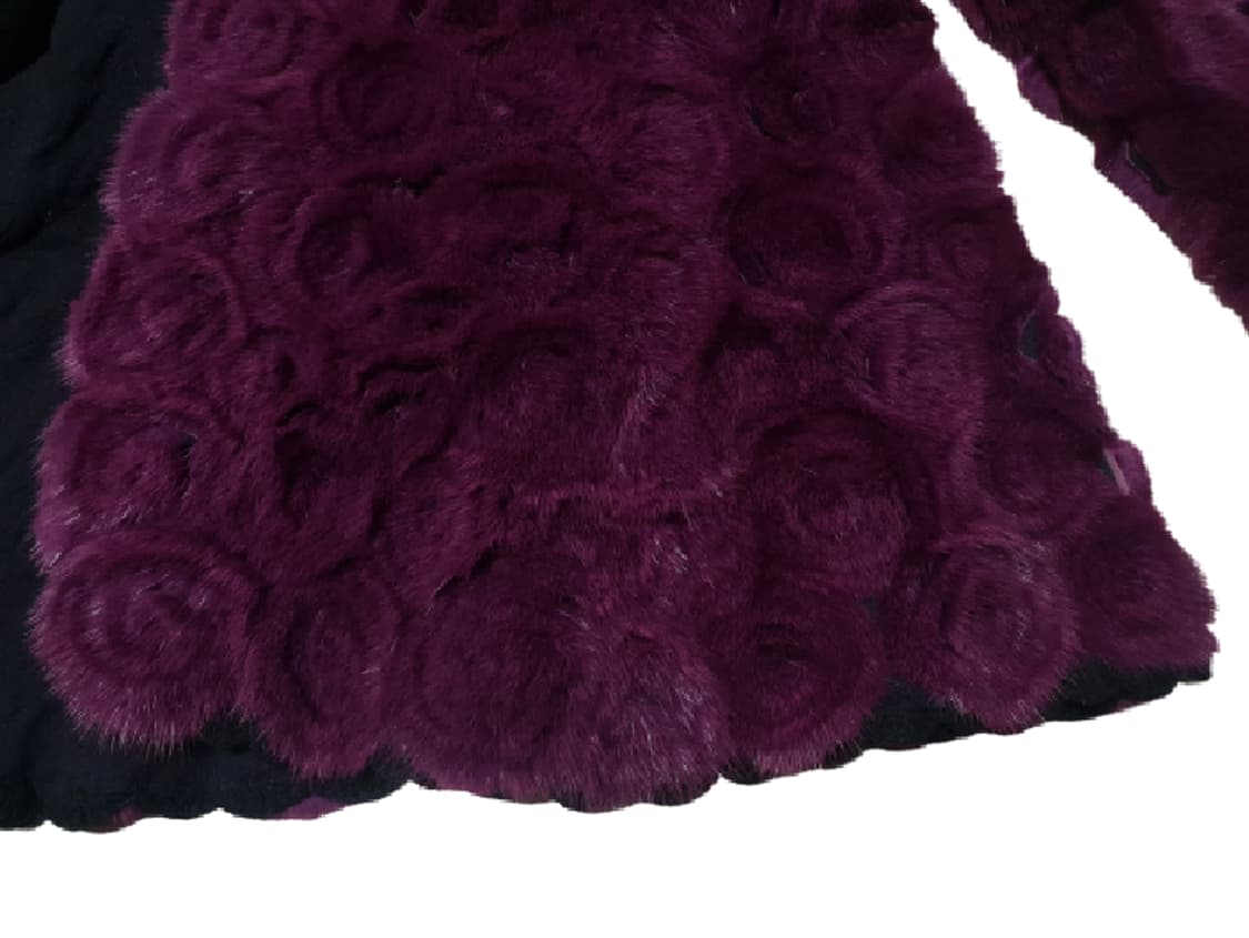 LORO PIANA 로로피아나원단 와인핏 퍼플 장미니팅 밍크자켓 F 상품이미지6