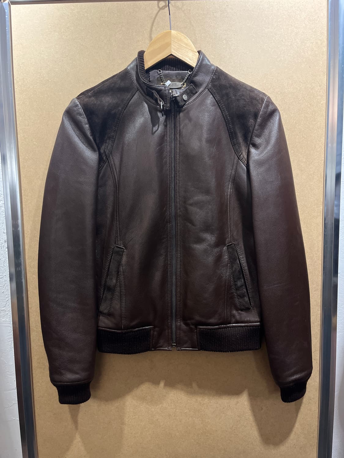 브라운 양가죽 싱글라이더 자켓 상품이미지1