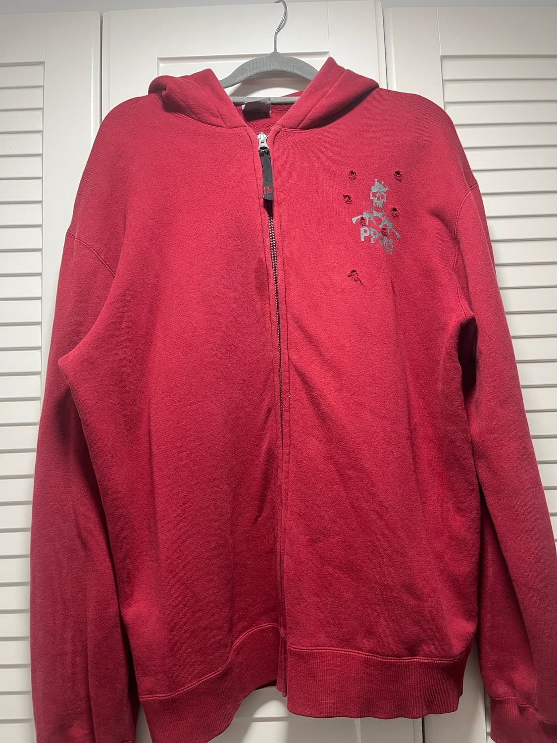 PPFM 총알 데미지 후드집업 상품이미지1