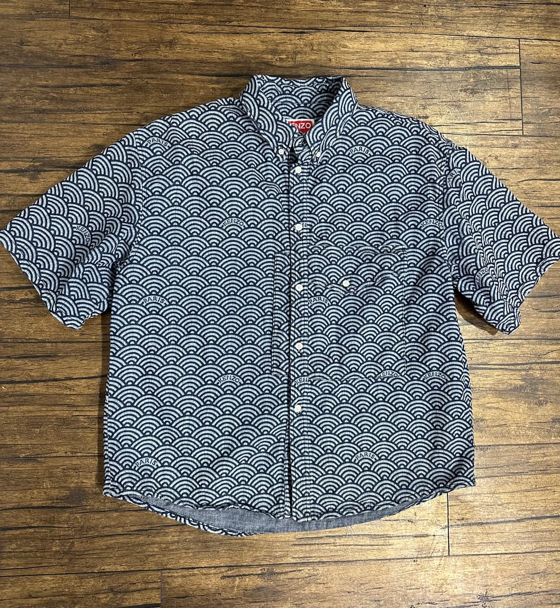 겐조 KENZO PARIS 세이가이하 패턴 셔츠 실측 L ~ XL 상품이미지1