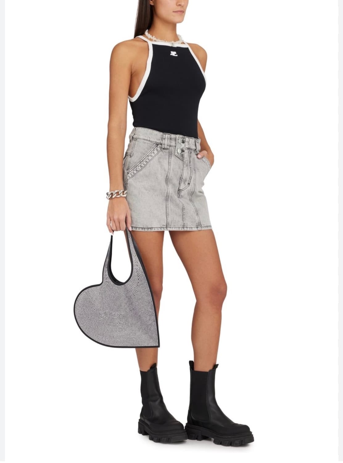 (정품/새상품) COPERNI 코페르니 여성 크리스탈 하트 토트백 숄더백 상품이미지6