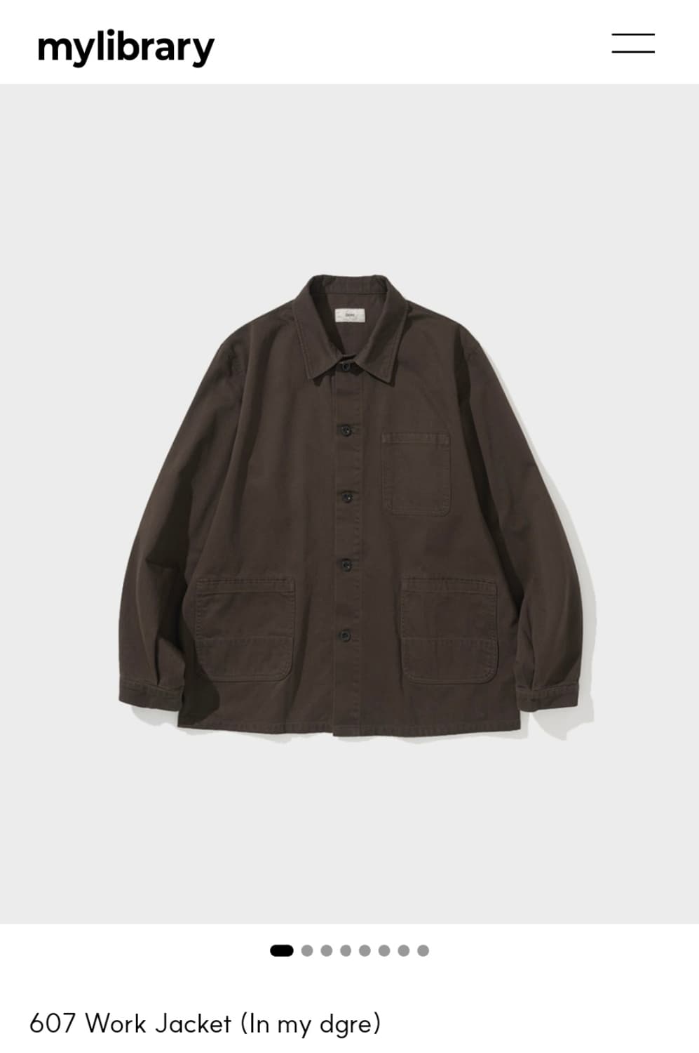 [XL]마이라이브러리 디그레 607 워크자켓 상품이미지1