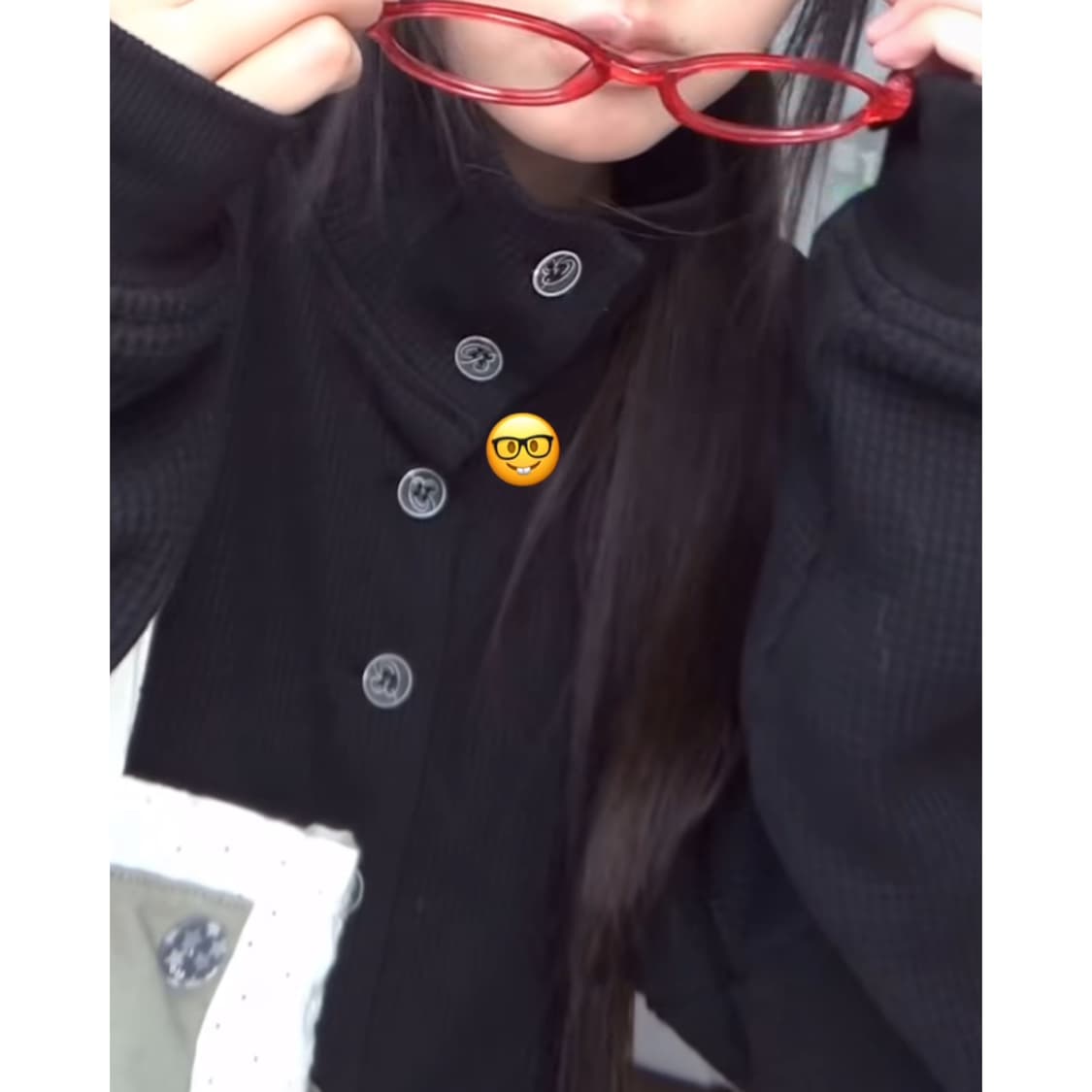 버터니 버튼 와플 집업 블랙 buttony 코이세이오 상품이미지5