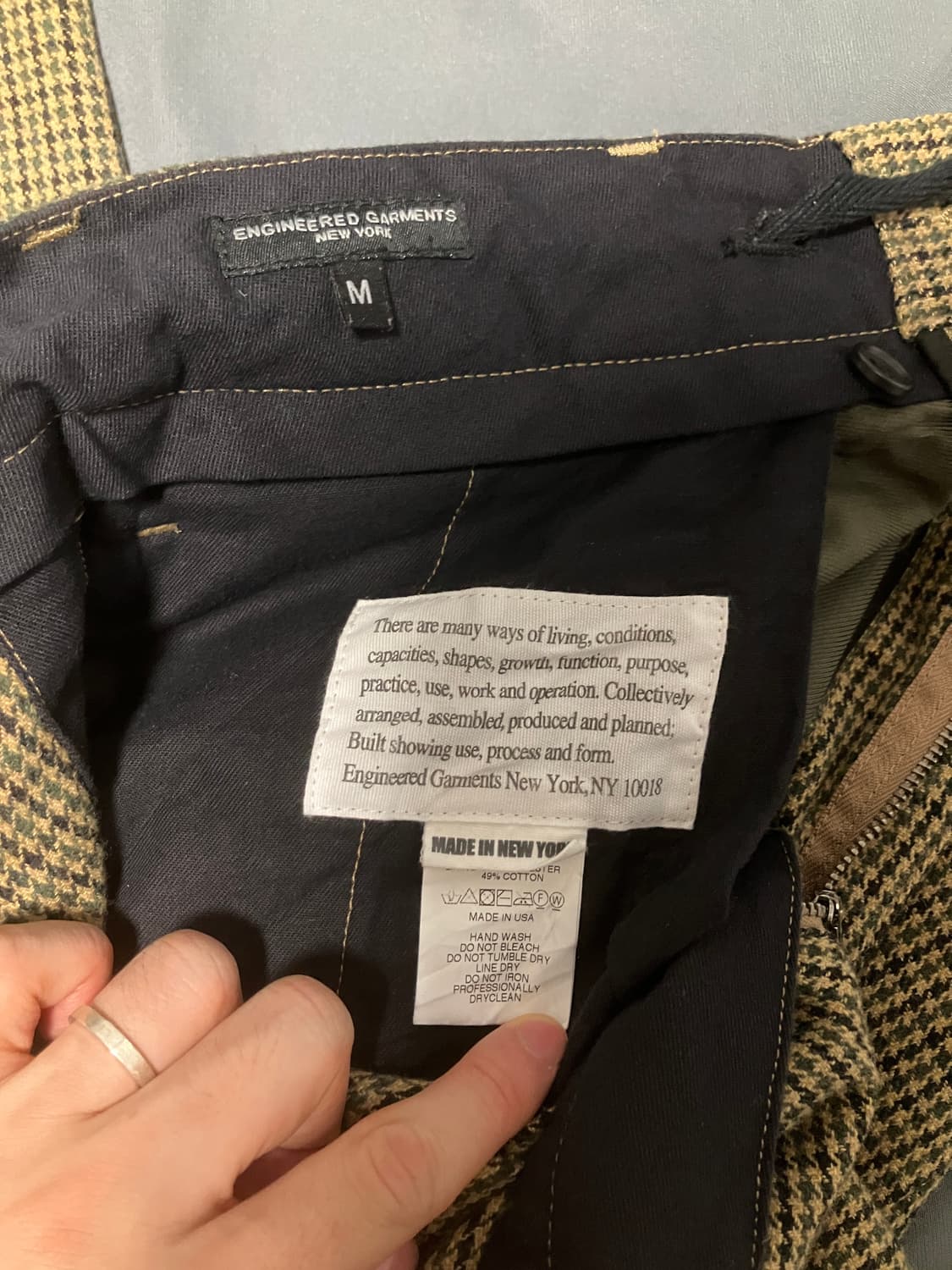 엔지니어드가먼츠 19fw 칼라일 팬츠 상품이미지6