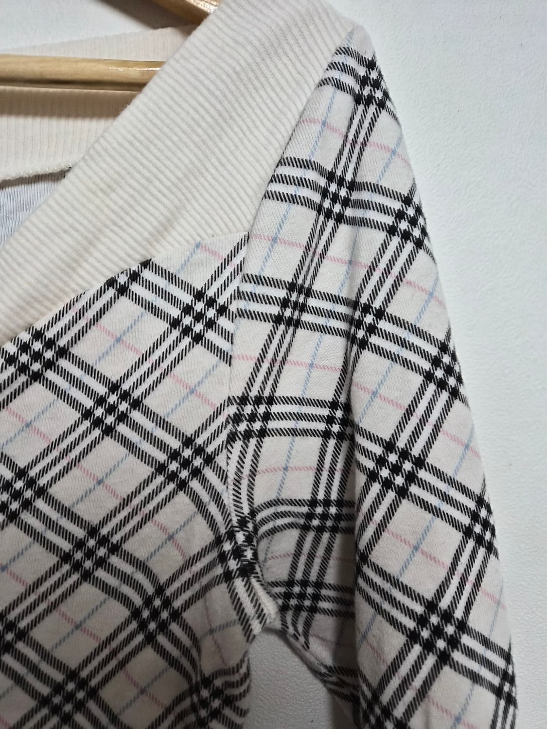 버버리블루라벨 노바체크 와이드 티셔츠 38 - T152 상품이미지3