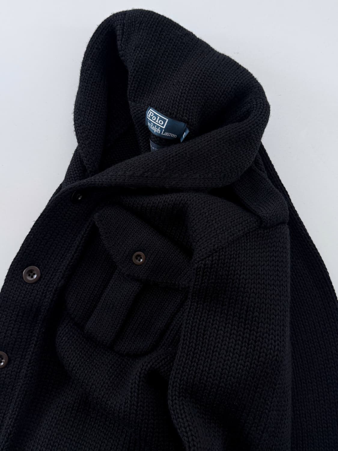 폴로 랄프로렌 루즈핏 숄카라 밀리터리 해비 울 가디건 상품이미지6