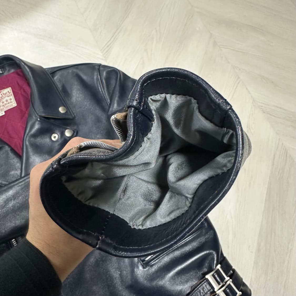 어딕트 클로즈 ad02 46  다크블루 호스하이드 상품이미지5