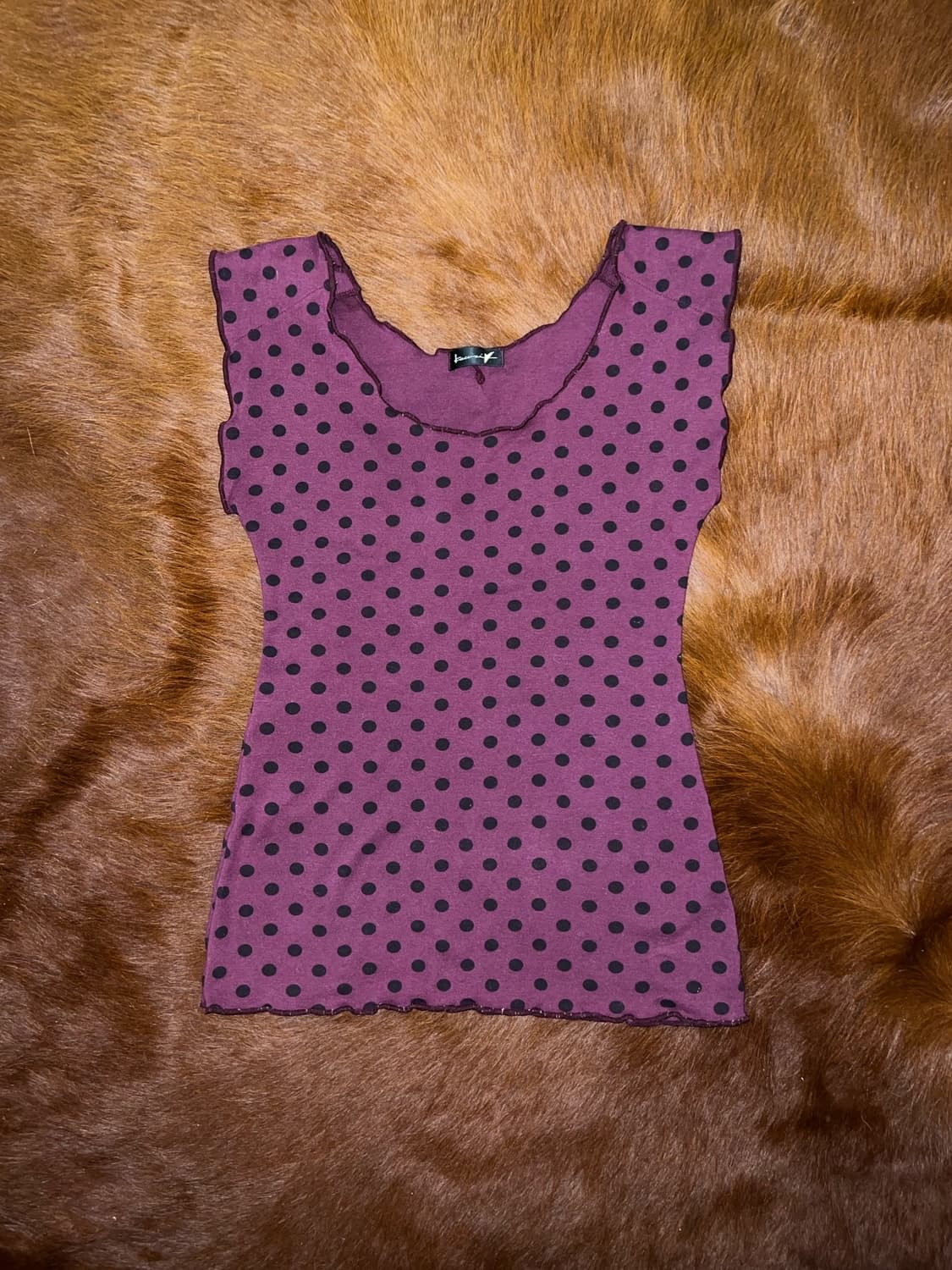 도트 캡 슬리브 탑 상품이미지1