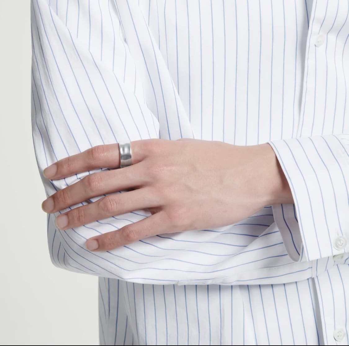 Cos 청키 매티드 해머드 링 실버 상품이미지3