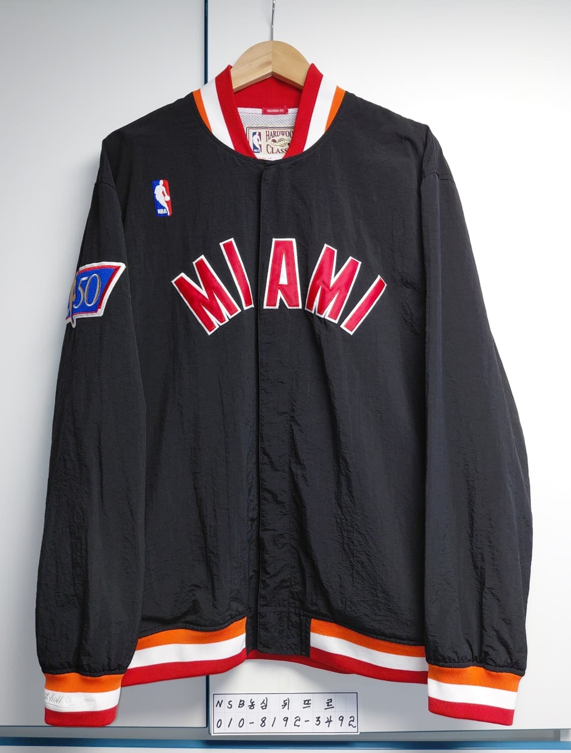 [L]미첼앤네스 마이애미 히트 어센틱 웜업 자켓 상품이미지7