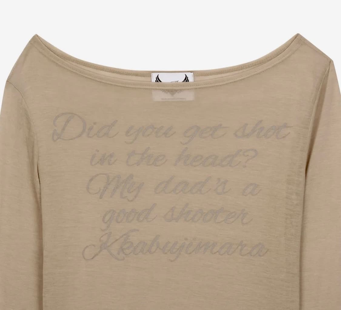 (제니착용) LETTERING SHEER 롱슬리브 long sleeve 상품이미지4