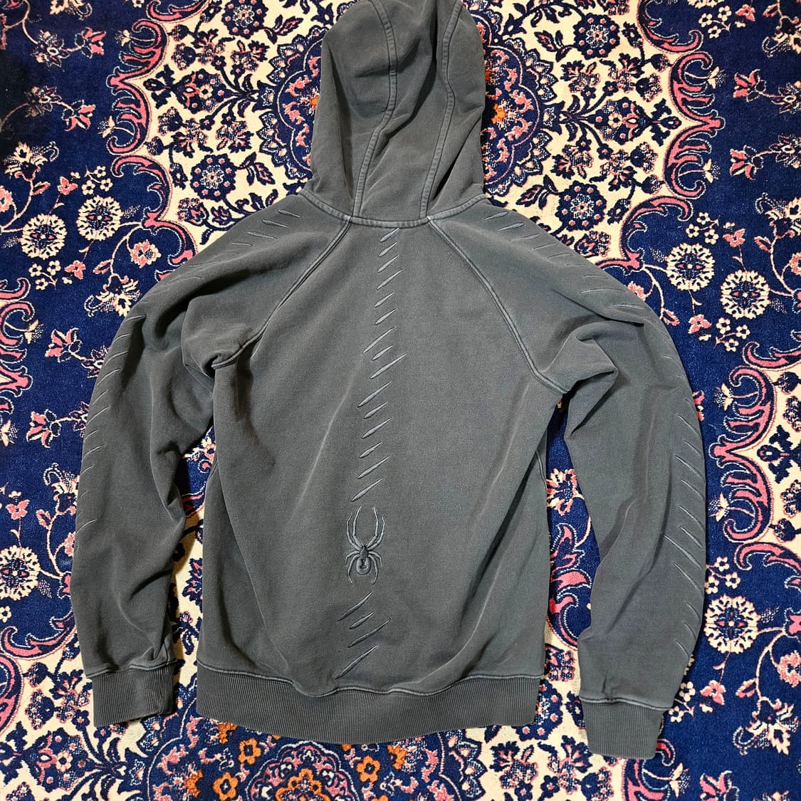 스파이더(SPYDER) 21FW 가먼트 워싱 디테일 자수 후드집업  상품이미지4