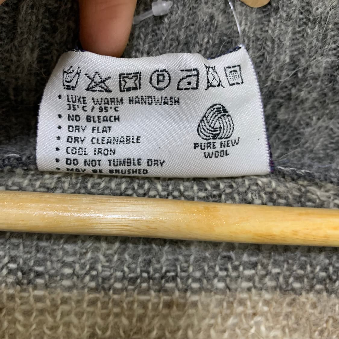 JPN 일본 빈티지 노르딕 패턴 더플 울니트 스웨터 가디건 남녀공용 상품이미지5