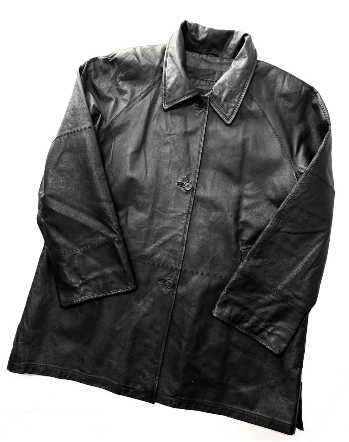 Lart Vivant - 후디드 퍼 레더 코트 상품이미지2