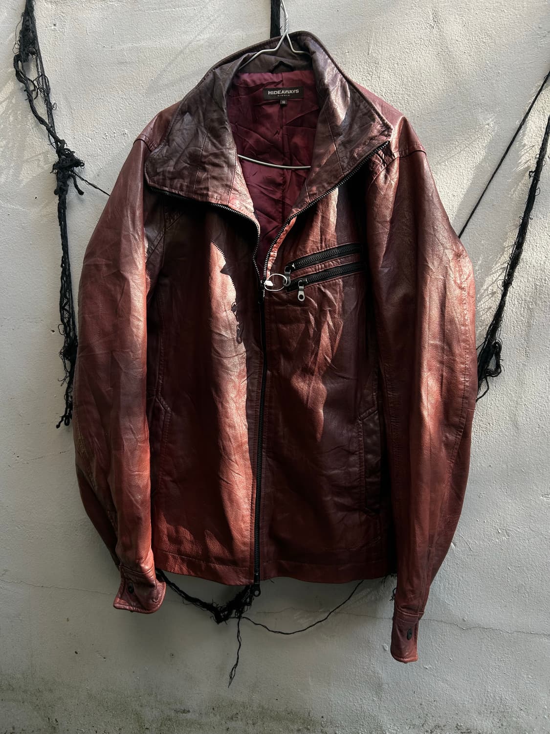 2000s Hide aways 락시크 지퍼 디테일 라이더자켓 상품이미지1