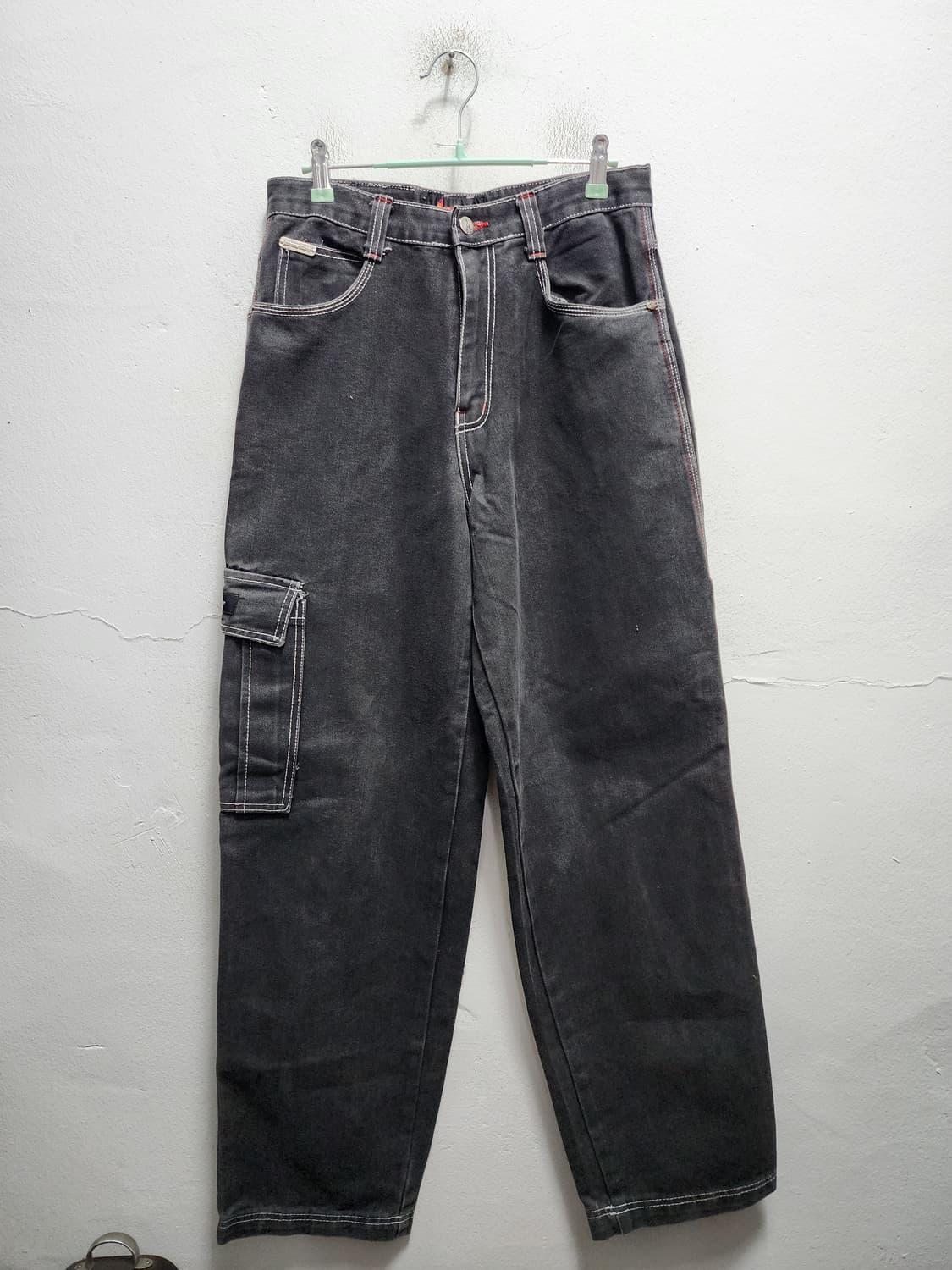 JOHNNY BLAZE 90s 흑청 워싱 카펜터 힙합팬츠 상품이미지2