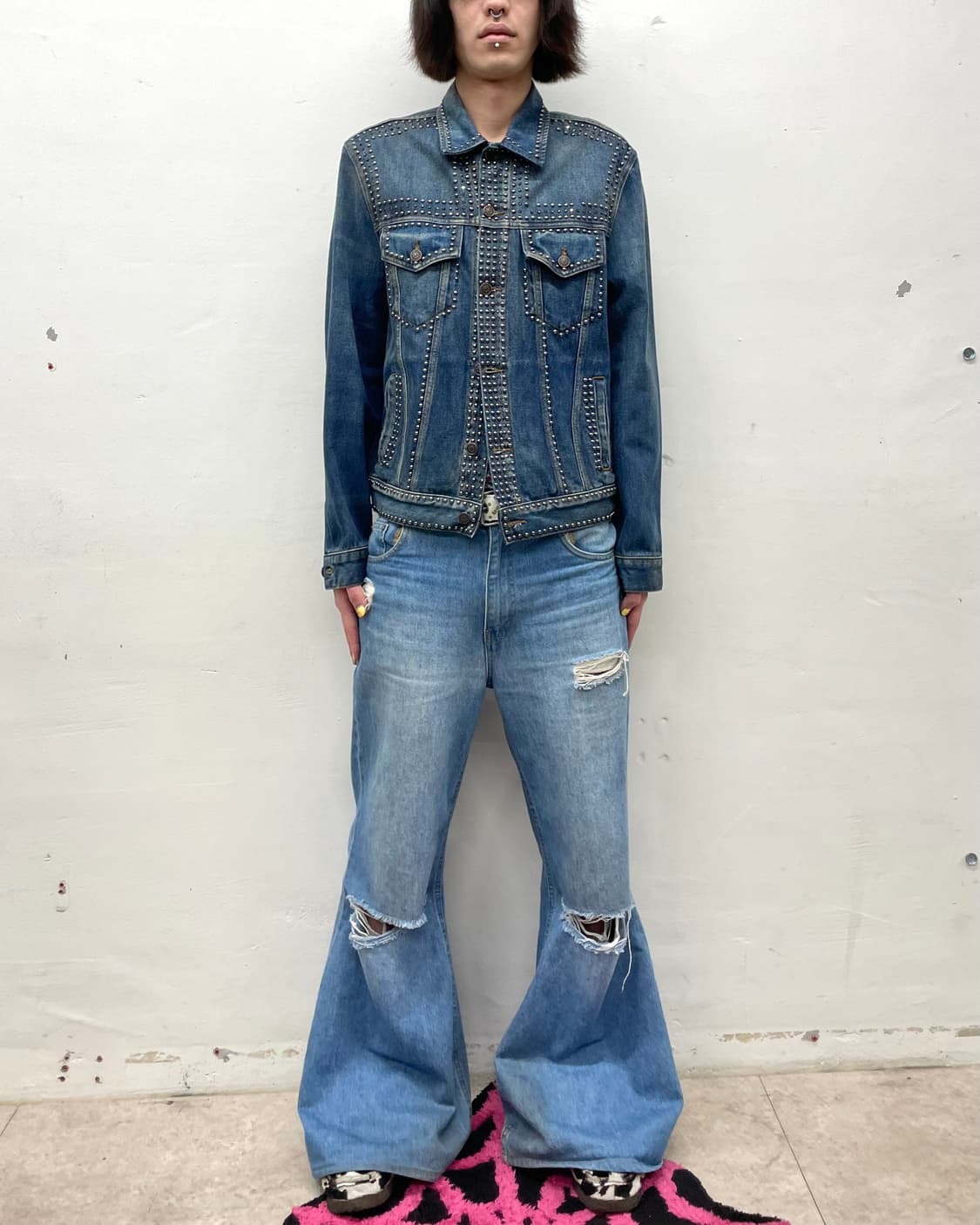 studded cubic denim jacket 상품이미지7