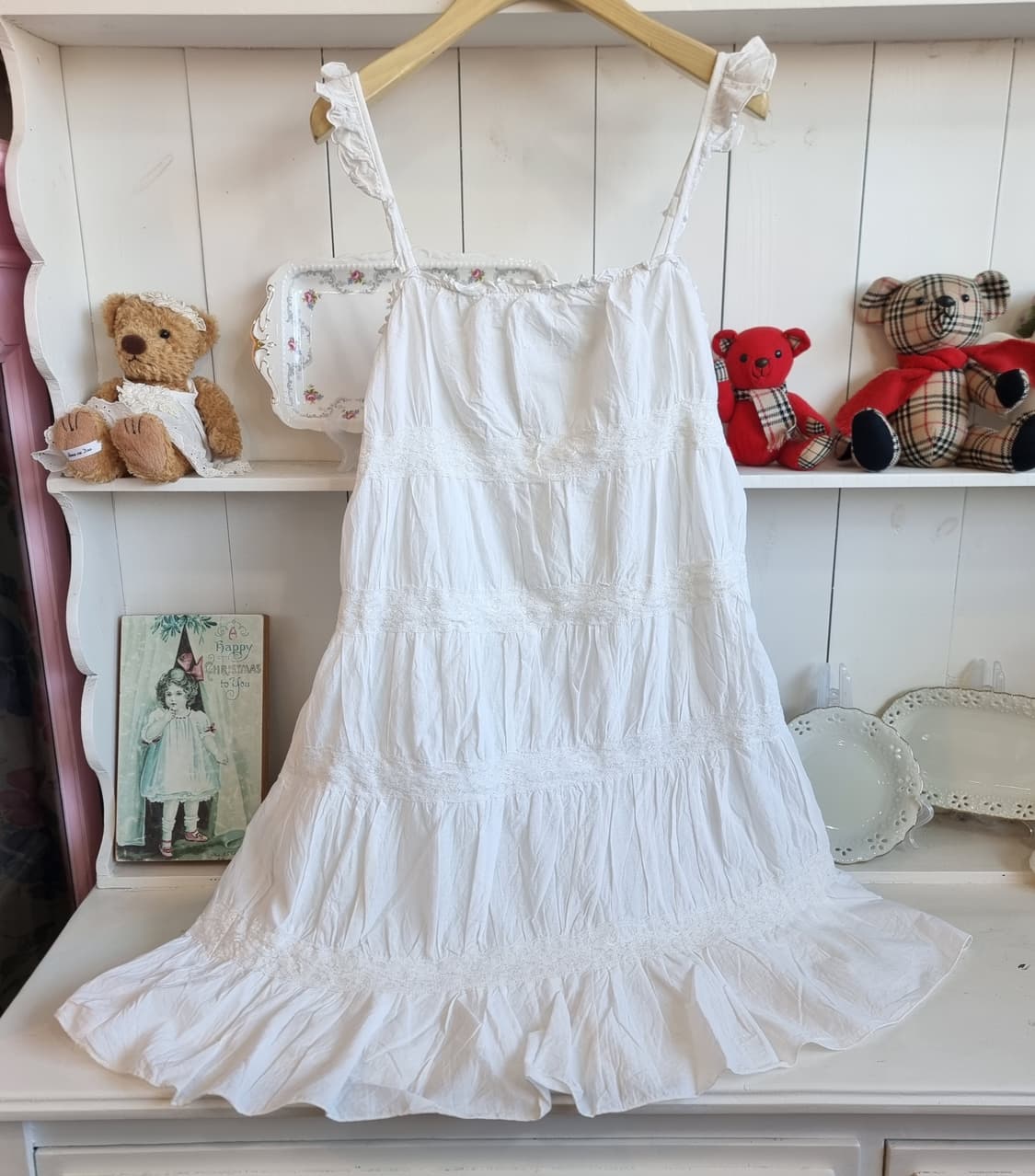 LIZ LISA(리즈리사) 고전 화이트 레이스 캐미솔 원피스 상품이미지1