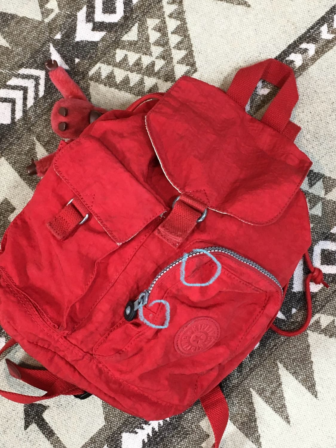 키플링 복조리 백팩 레드 상품이미지8