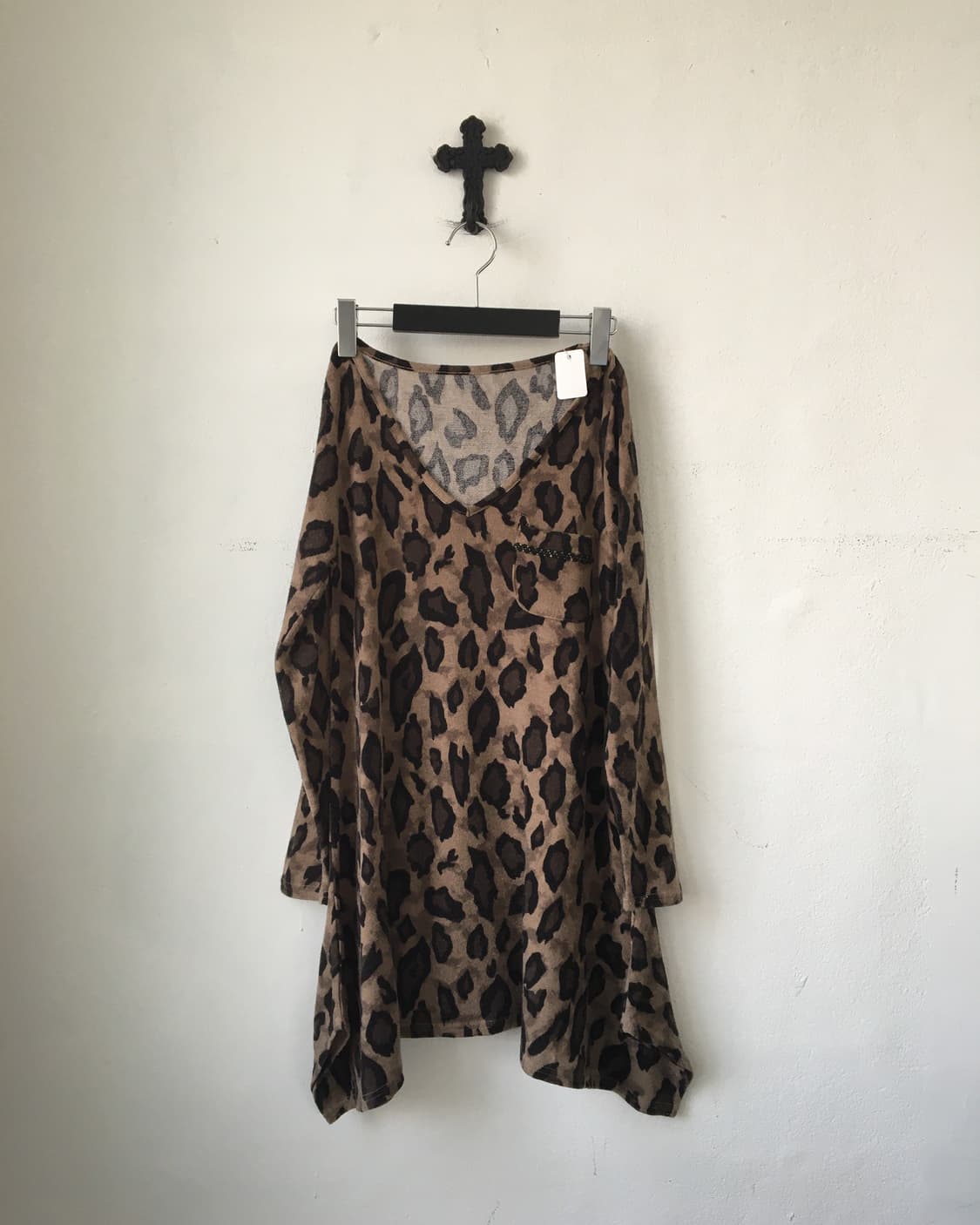 Animal pattern unbalanced knit 상품이미지2