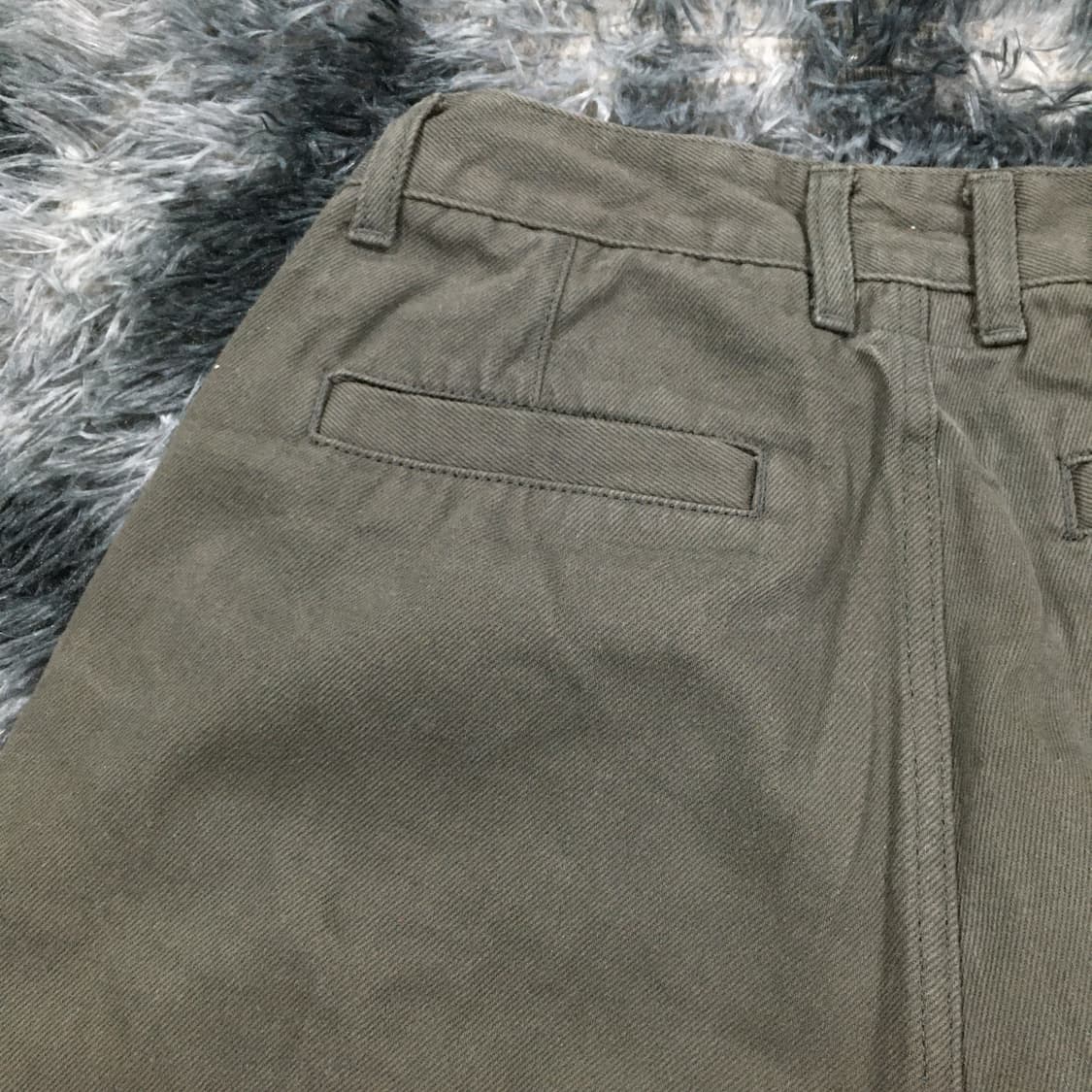 투티/0229 AECA 딥카키 팬츠 와이드 핀턱 스티치 상품이미지6