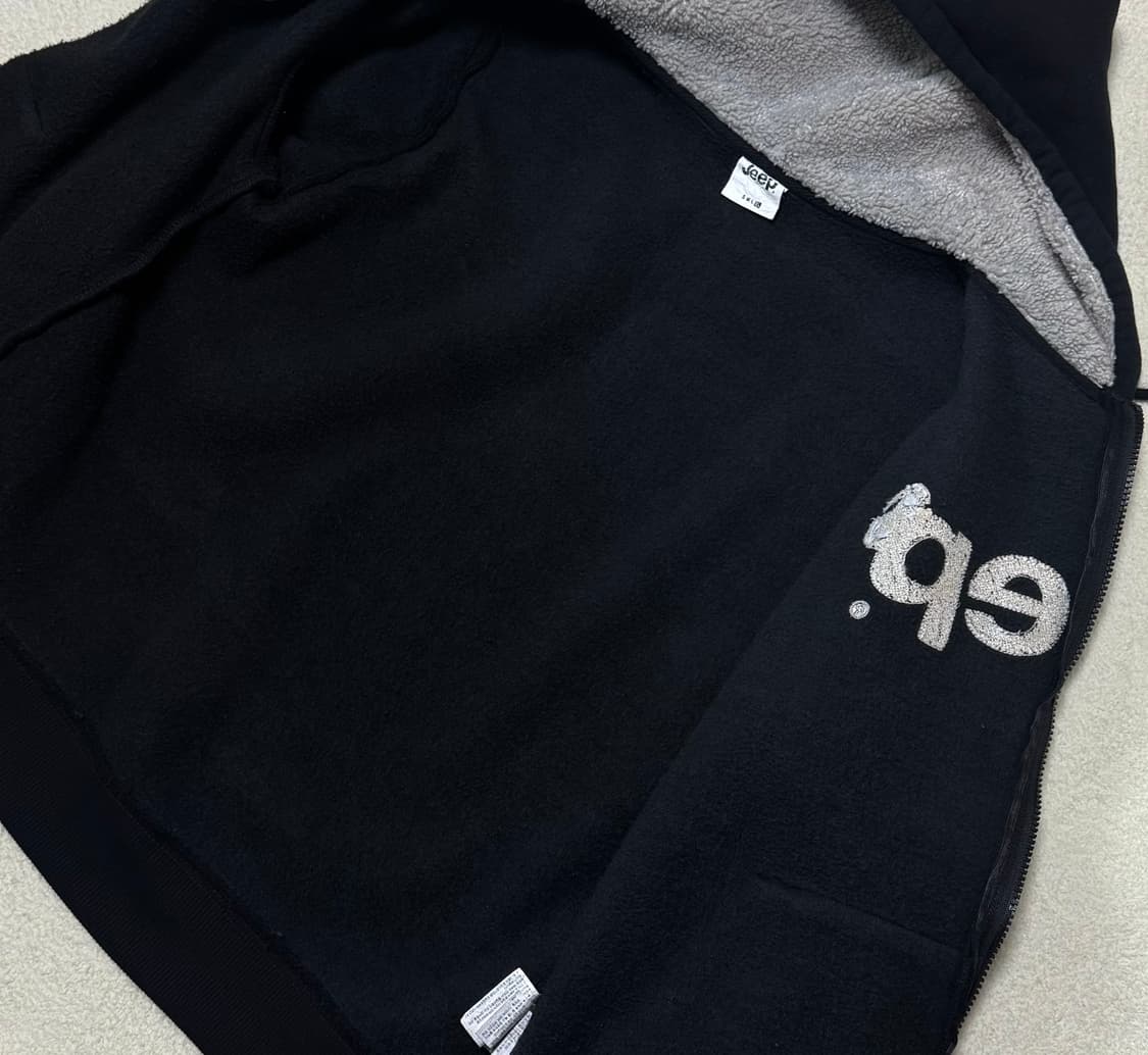 JEEP 지프 쉐르파 로고 블랙 후드집업 상품이미지6