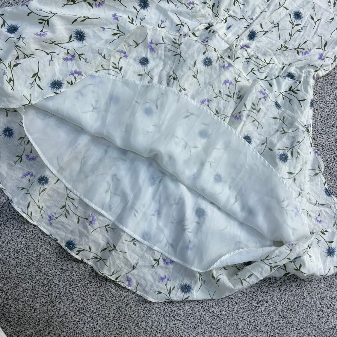 S 새상품 스파오 꽃무늬 반팔 원피스 0409J 상품이미지4