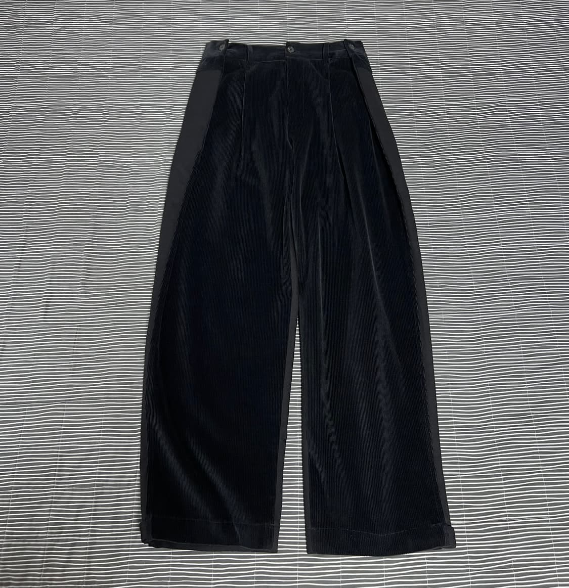 알렌느 코듀로이 믹스 플리츠 폴딩 진 1size 상품이미지1