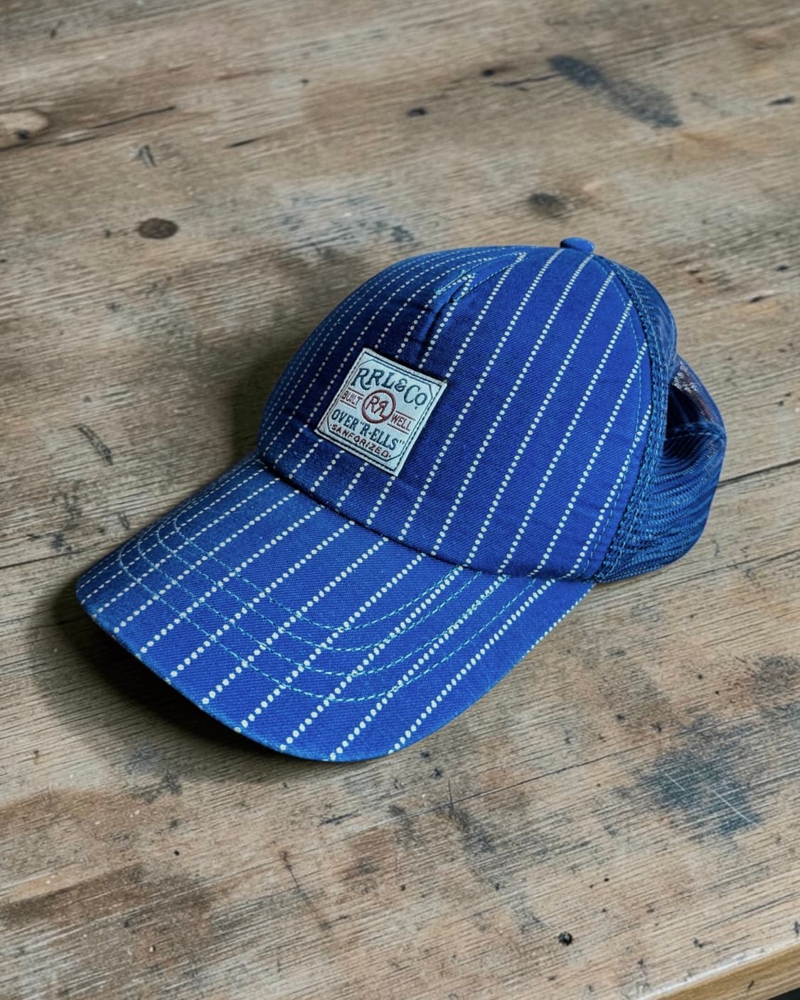 RRL 더블알엘 인디고 와바시 메쉬 트러커 캡 모자 상품이미지2