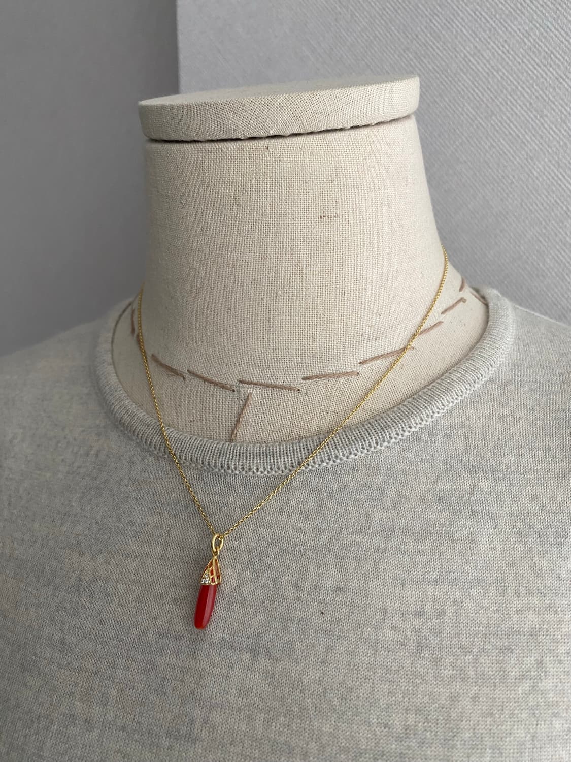 천연 산호 펜던트 실버 목걸이(925) 상품이미지10