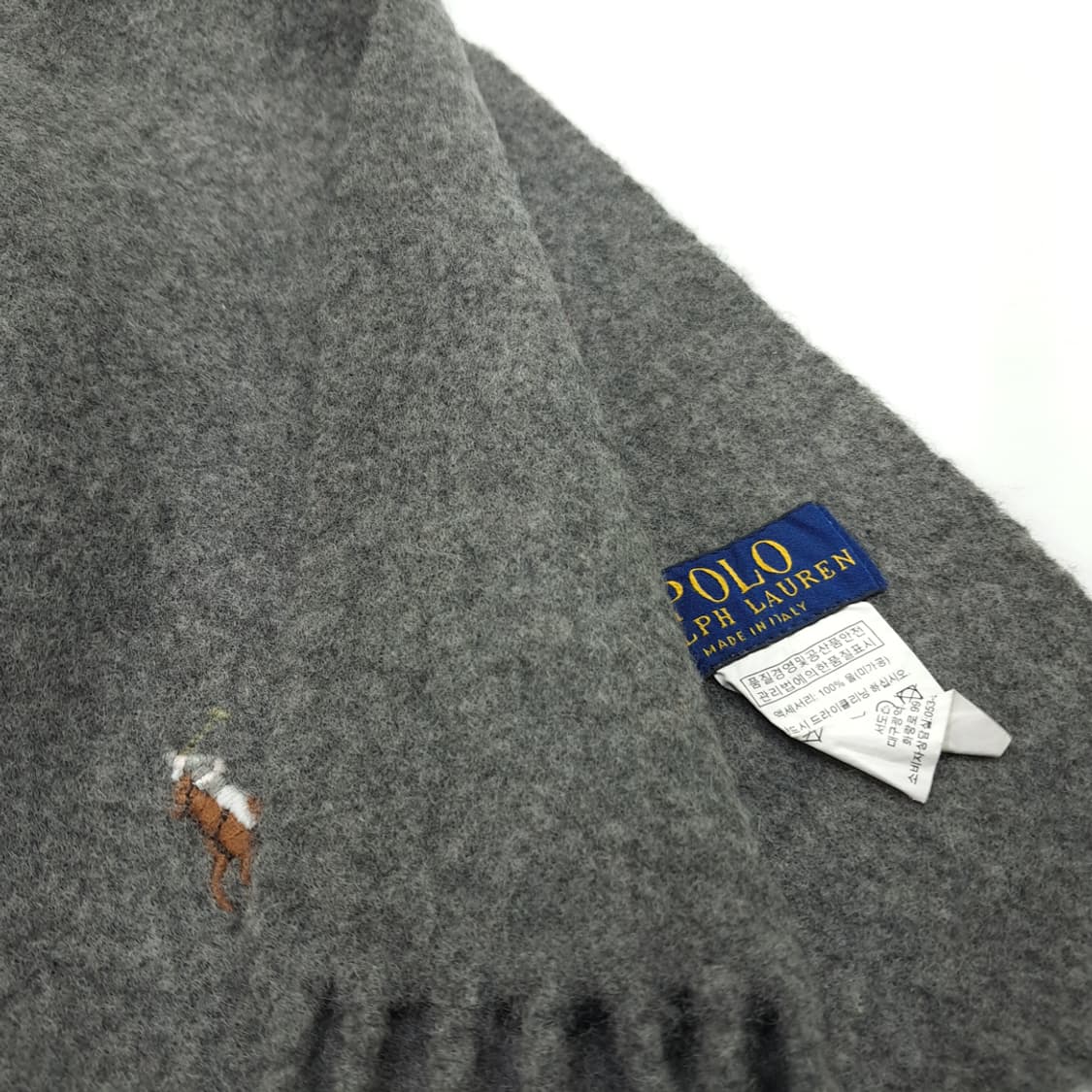 MX273 폴로 랄프로렌 그레이 울 목도리 머플러 상품이미지4