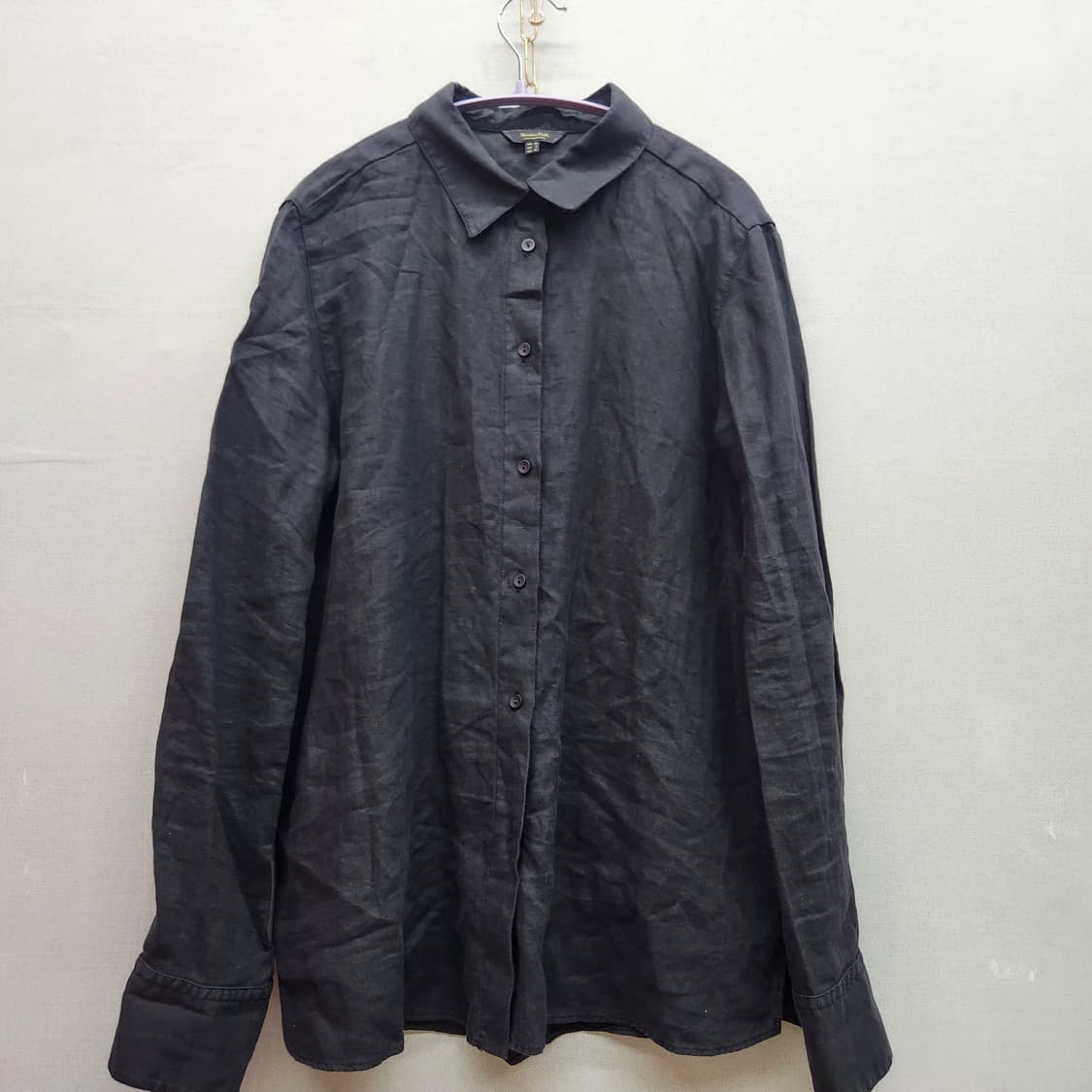 마시모두띠 블랙 린넨 셔츠 38(M) 상품이미지1